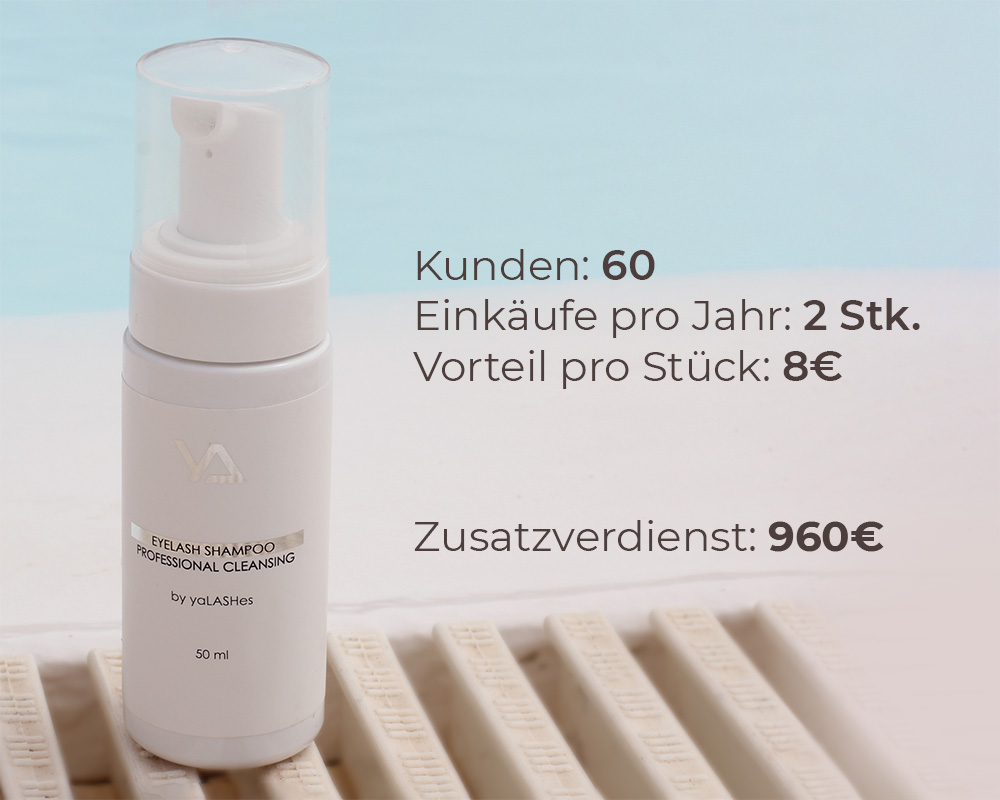 Vorteile für einen Lashmaker durch den Verkauf von Wimpernshampoo